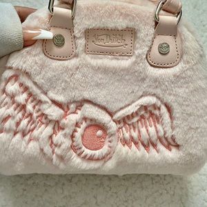 Von Dutch Mini Pink Furry Purse